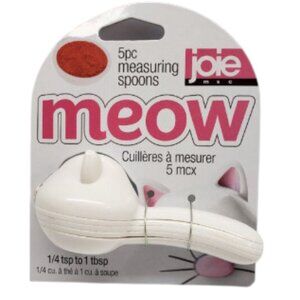 New Joie Cat Measuring Spoon Set Meow 5 Piece White
